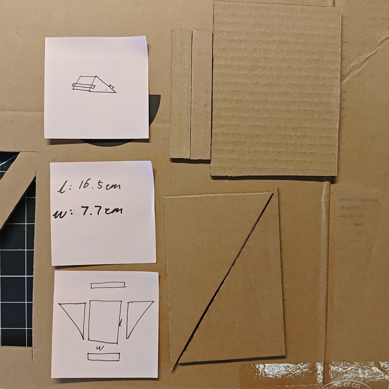 All the pieces are being cut out. 