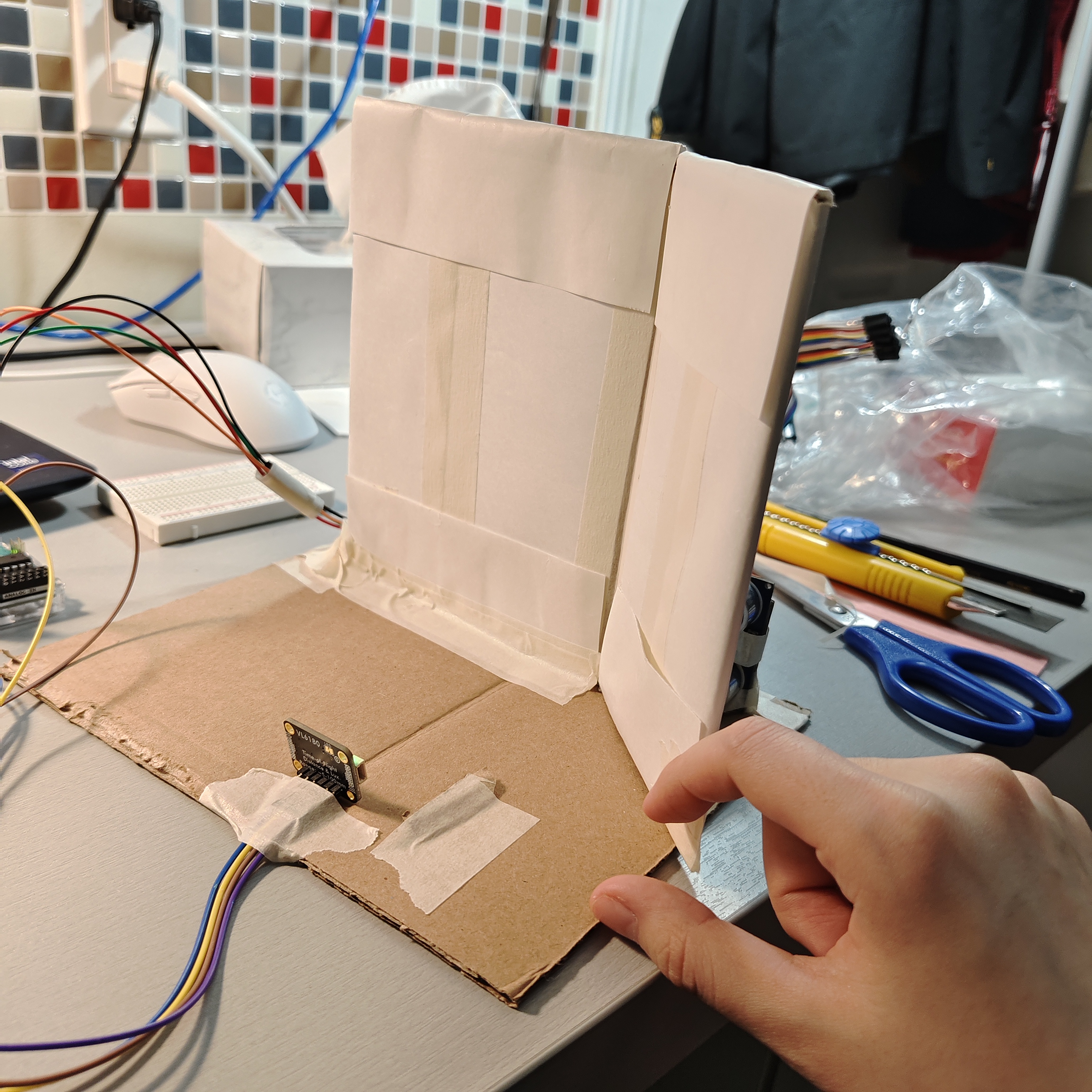 This shows that the door can only be opened from one side.